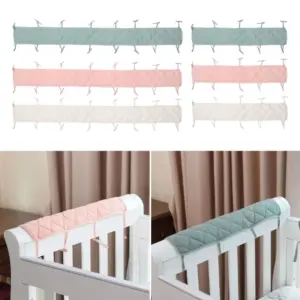 Cotton Crib Protection Wrap Edge Baby Anti-bite Solid Color Bed Bumper Fence Guardrail Baby Care Baby Safety Products -