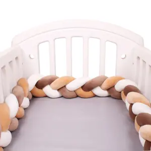 Baby Bed Bumper Infant Cradle Pillow Cushion Braid Knot Bumper Crib Bumper Protector Room Decor Tresse Tour De Lit Bebe 3M -