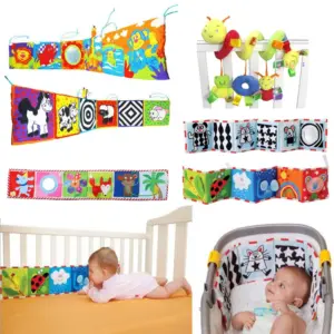 Baby Toys Crib Bumper Baby Book Newborn Soft Infant Protector Educational Toys Baby Room Decor Bed Cot Bumper Baby 0-12 Months -