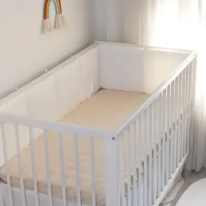 Baby Crib Surround Newborn Bedding Cotton Baby Bumper Fence Gonzo White Whole Piece Washing Baby Bed Bumper -