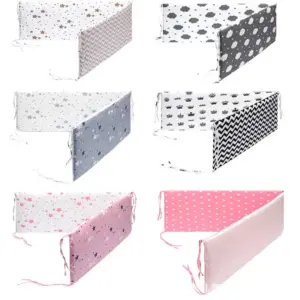 Baby Cot Bumper Baby Head Protector Newborn Bed Fence Baby Crib Bumper Crib Fence Anti-collision and Anti-drop Bumper -
