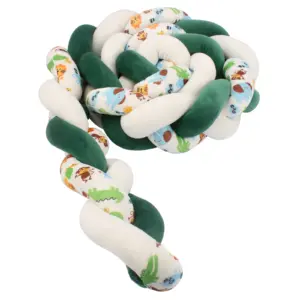 NEW 2M Braid Baby Bed Bumper Infant Cradle Cot Protector Plush Pillow Cushion Crib Anti-collision Room Decor -