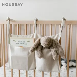 Baby Crib Hanging Bag Kids Bedding Baby Bed Accessories For Storage Hanging Bag Boys Girls Room Decor Simple Ins Baby Bumper -
